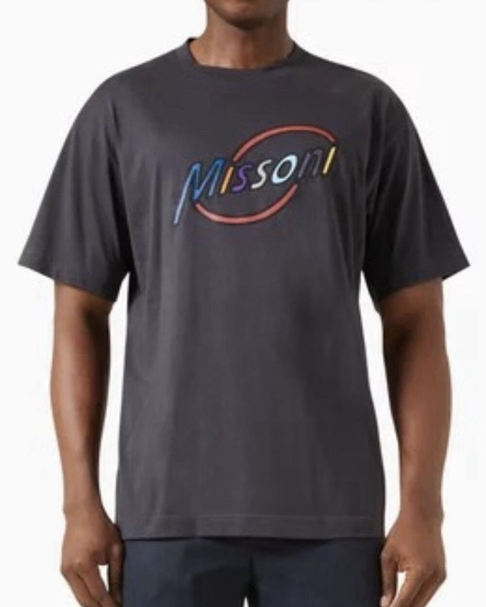 MISSONI Men's Multicolor Oval Logo T-Shirt Size 2XL